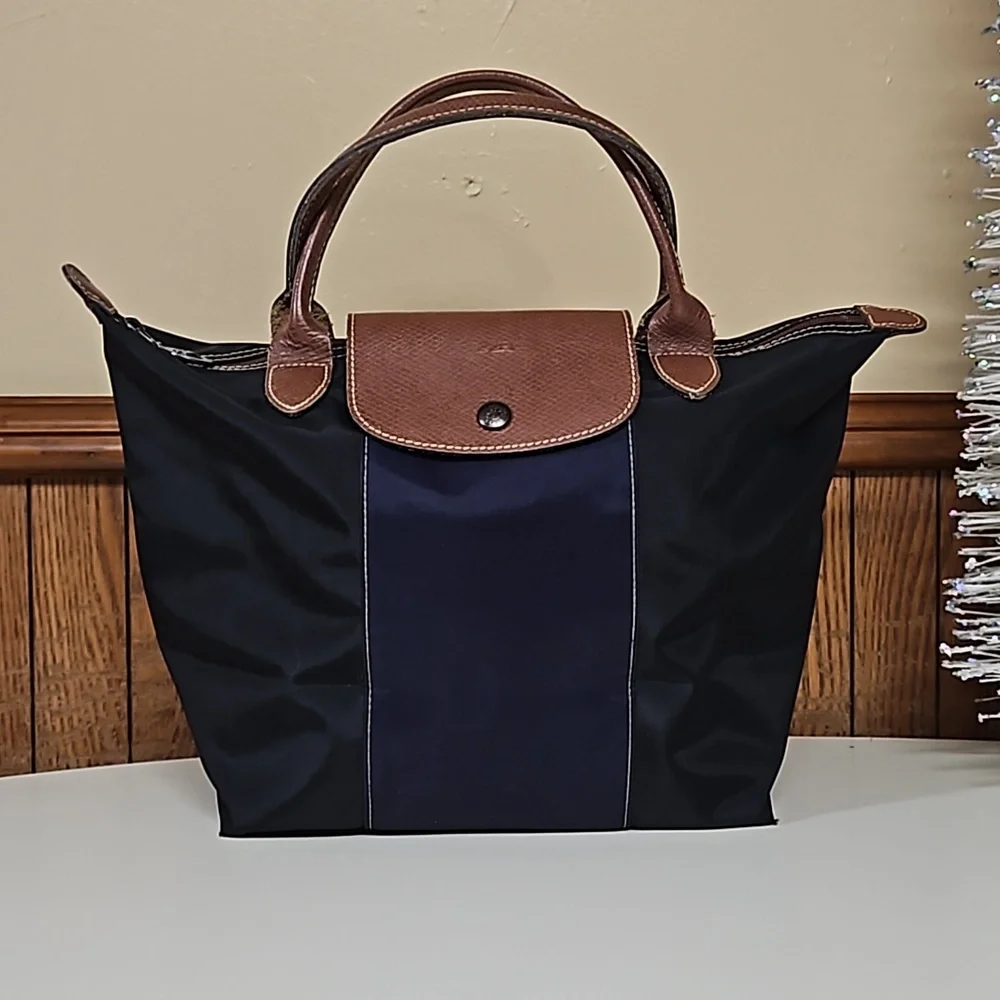 Longchamp Purple and Black Tote Bag - Picture 1 of 17